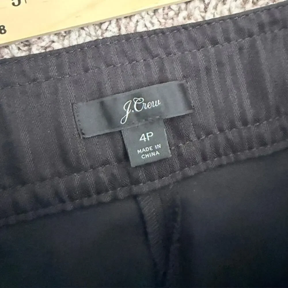J. Crew Super Wide Leg Pants Women's 4P High Waisted Flare Black‎ Bell Bottom